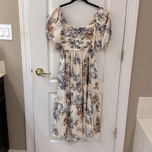Abercrombie&Fitch long flower dress size XS petite made in India. One time used.
